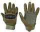 Warrior Airsoft Full Finger Carbon Knuckle Gloves - Olive Warrior Airsoft Full Finger Carbon Knuckle Gloves - Olive